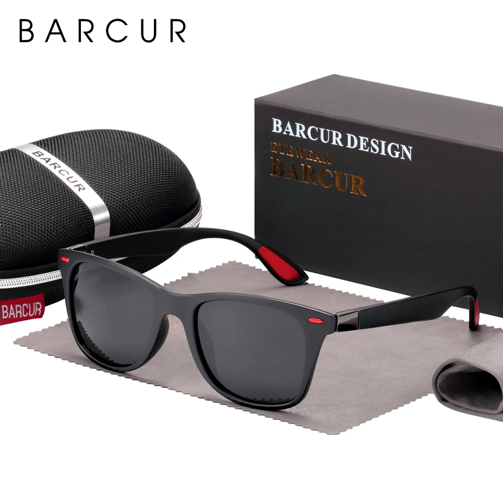BARCUR трендовые TR90 поляризованные солнцезащитные очки Женские квадратные мужские