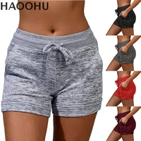 women sports hot shorts 2021 summer new european style causal lady cuffs cotton sexy home short elastic lady fitness shorts
