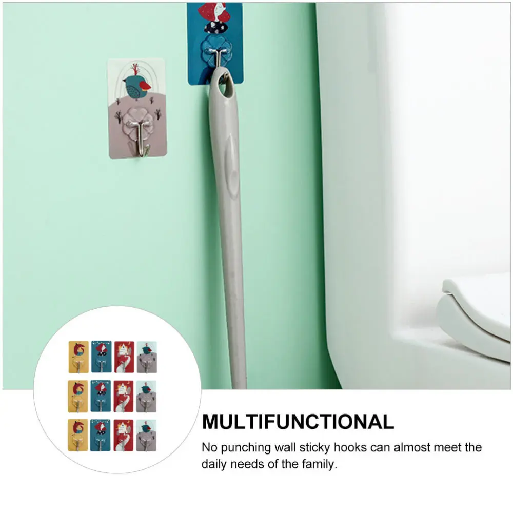

20pcs Lovely Wall Hooks Punch-free Clothes Holders Kitchen Sundries Hooks