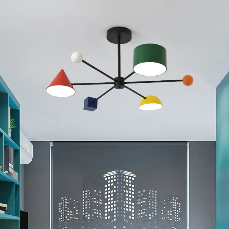 

Modern LED Chandelier For Children's Room Living Decoration Indoor Hanging Lamps Lustre Fixtures Restaurant Light
