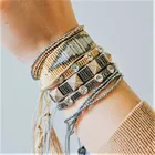 Роскошный бисер миюки браслет из бисера для женщин гематит бисерные браслеты сглаза ювелирные изделия 2021 Стразы регулируемые браслеты для женщин