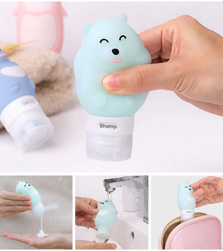 

24pcs Silicone Refillable Bottles Traveler Packing Press Bottle For Lotion Shampoo Bath Container Portable Bottle