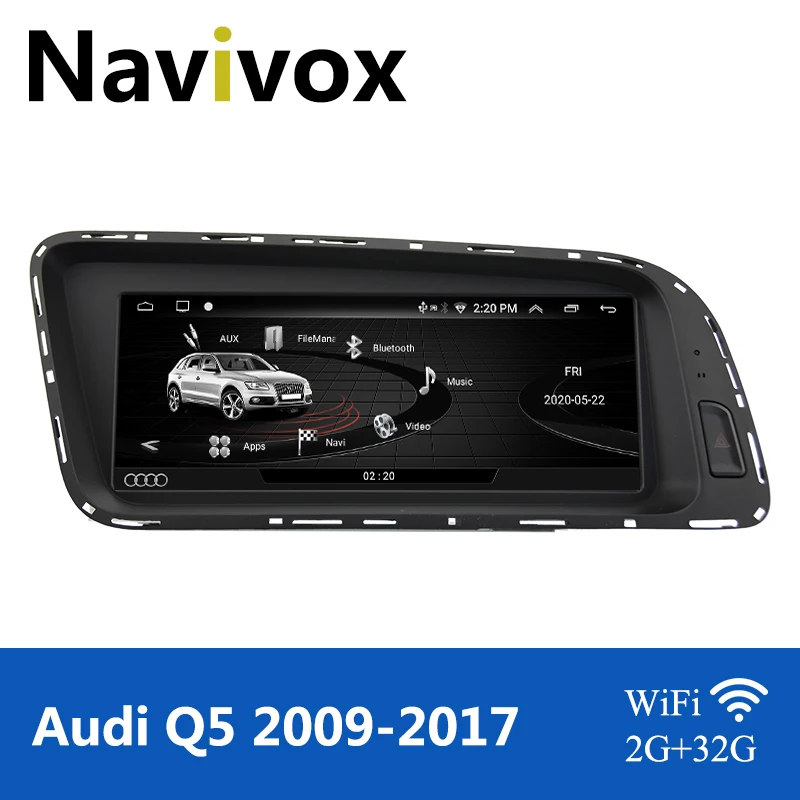 Автомобильный DVD-плеер Navivox 2 DIN 8 дюйма для Q5 2009-2017 GPS-навигатор стереомагнитофон
