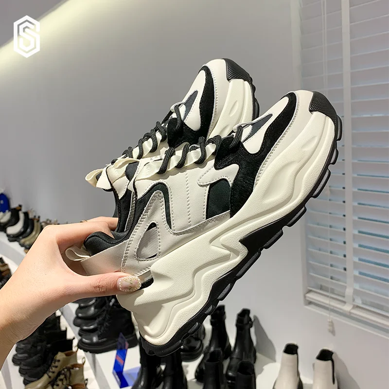 Women cute Daddy shoes female street trend breathable and increase High Quality sports shoes ins style luxury women shoes