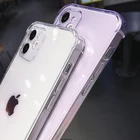 Противоударный Прозрачный чехол для iPhone 12 Mini 11 12 Pro Max Xs X XR, мягкий чехол из ТПУ для iPhone SE 2020 7 8 Plus, чехол для телефона