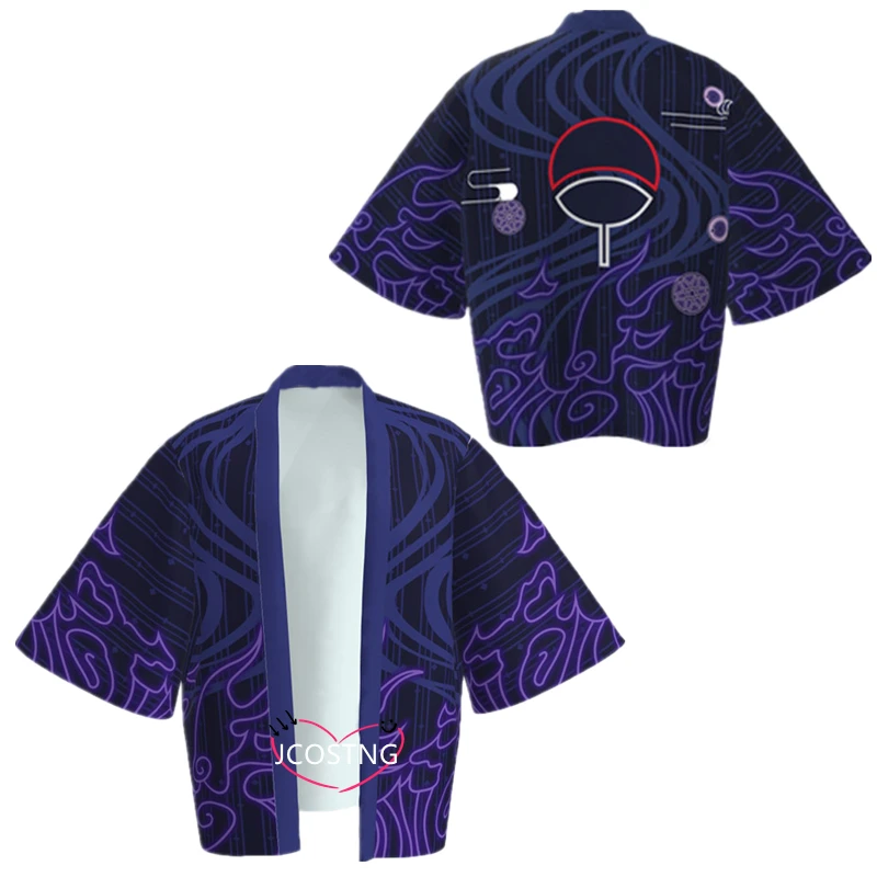 Sasuke костюмы для косплея Akatsuki кимоно куртка японский Плащ Аниме пижамы взрослых
