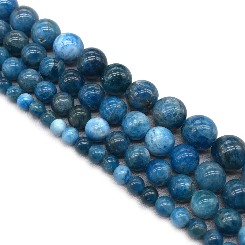 Натуральный Апатит синего океана драгоценный камень морской осадок круглые