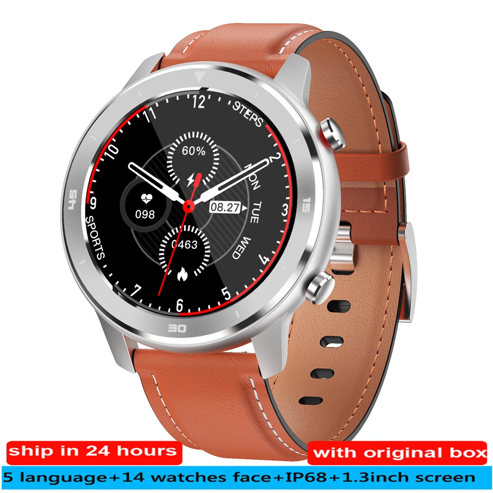 leather orange DT78 Смарт-часы для мужчин фитнес-трекер для женщин беспроводные устройства IP68 Смарт-часы пульсометр наручные часы KSR914 Смарт-часы VS DT98 - Цвет: leather orange