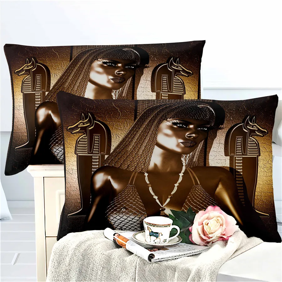 

HELENGILI 3D Bedding Set Ancient Egypt Print Duvet Cover Set Bedcloth with Pillowcase Bed Set Home Textiles #AJ-010