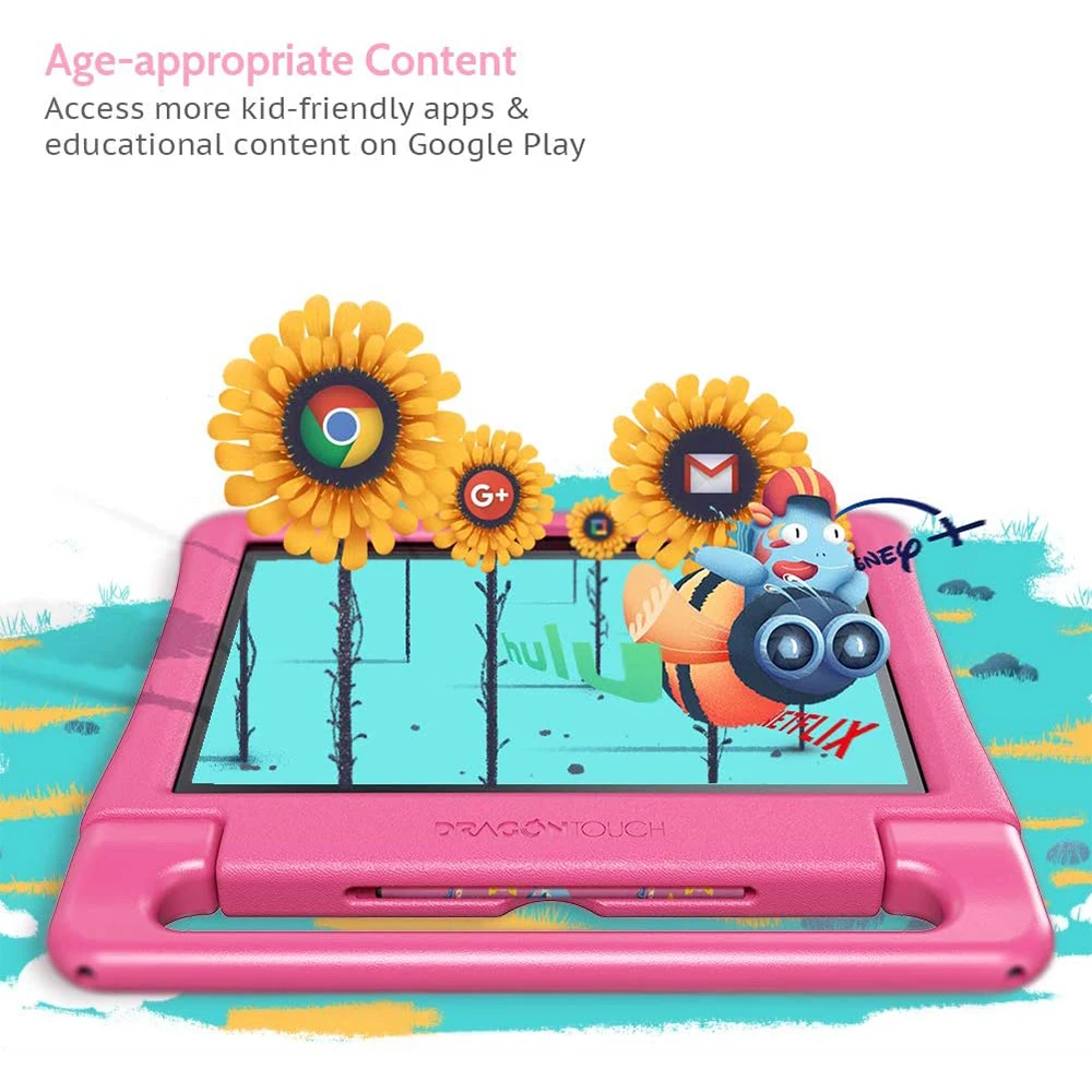 Детский планшет Dragon Touch KidzPad Y88X 10 1 дюйма Android 9 0 2 ГБ + 32 для детей Wi-Fi IPS hd