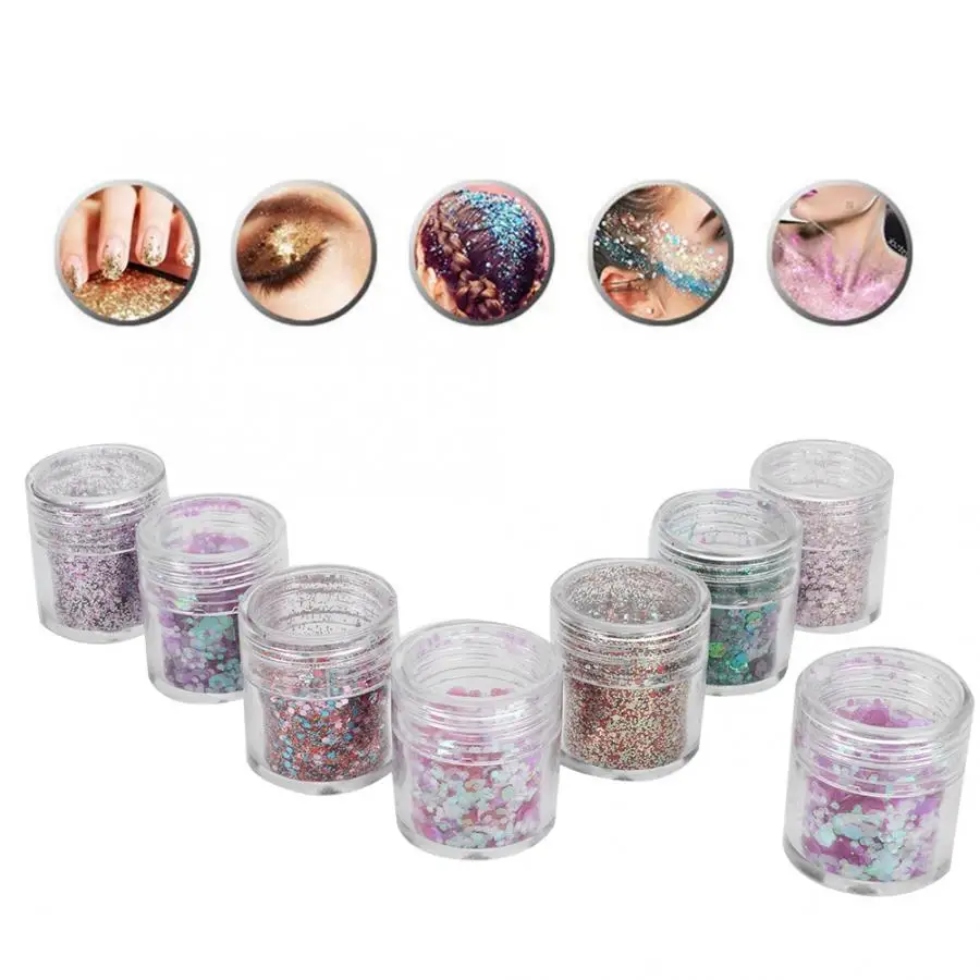 Дизайн ногтей 8 шт./компл. Блестки для маникюр с блестками украшения DIY нейл Арта