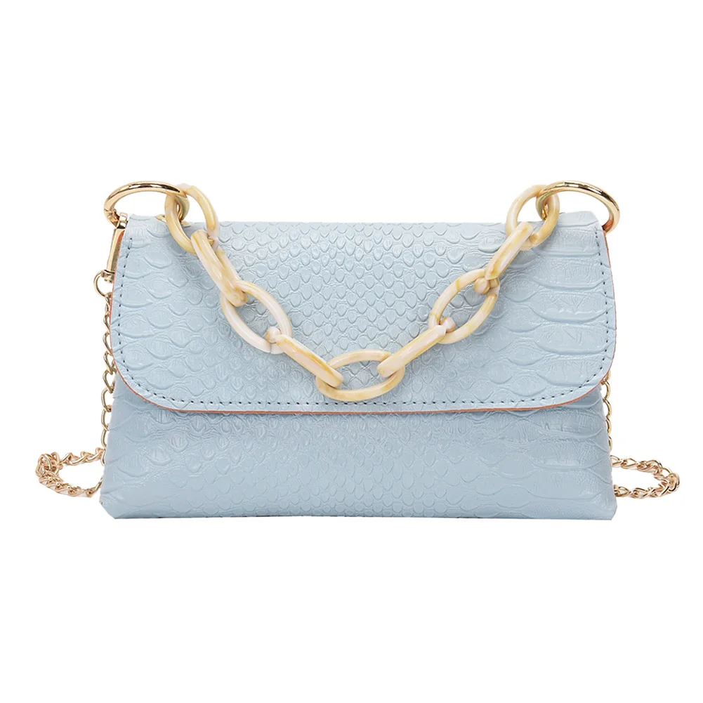 

Retro Casual Women Totes Shoulder Bags Female Leather Solid Color Chain Handbag Fashion Exquisite Shopping Bag