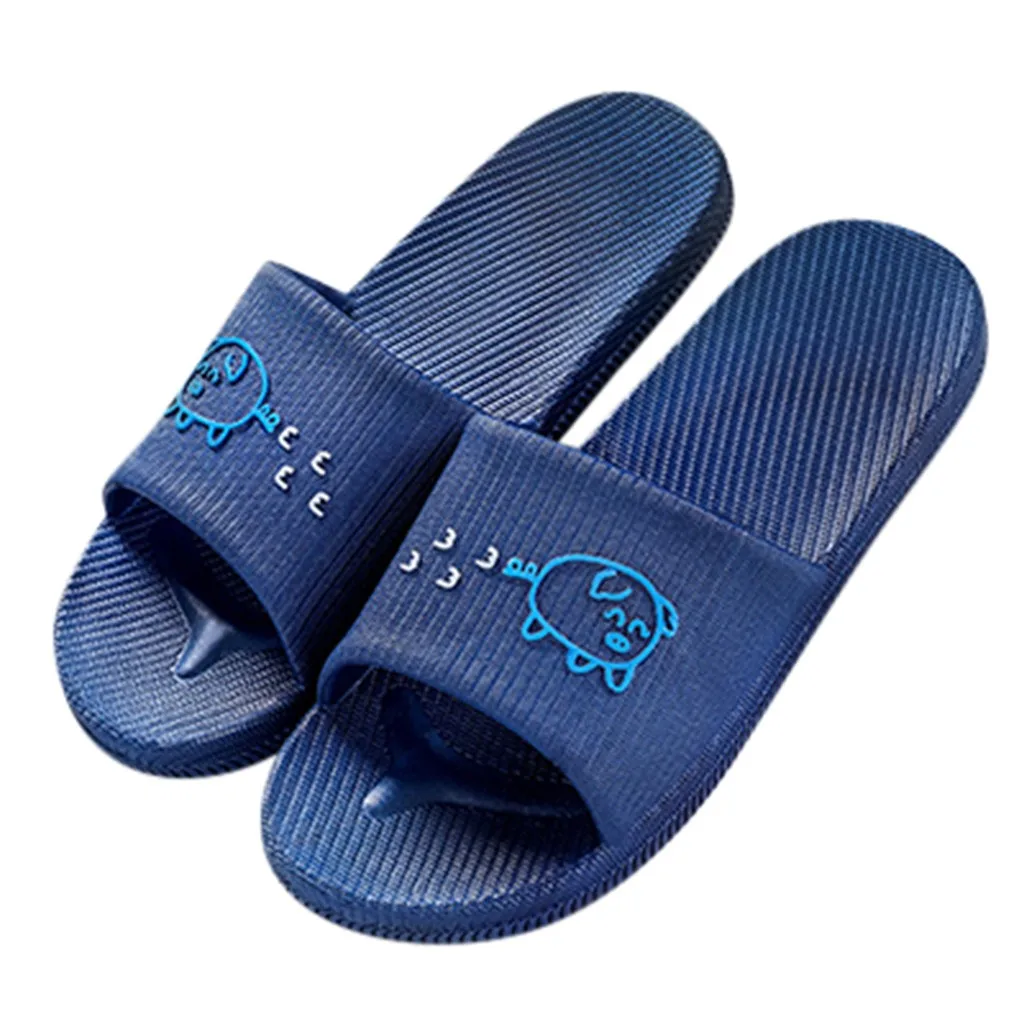 Женская семейная обувь Вьетнамки Домашние Тапочки для ванной с рисунком