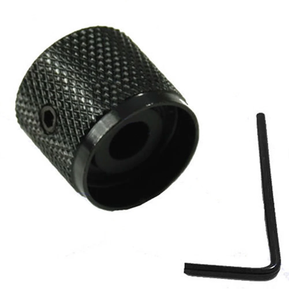

Musical Easy Install Metal Bass Replacement Parts Durable Dome Repair Tone Control Portable Black Guitar Knob