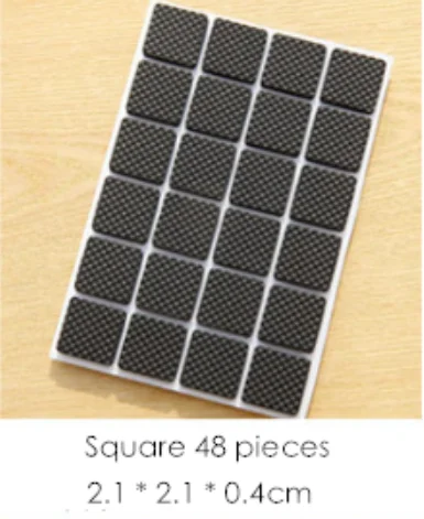 CNK Square 48 pieces Мебель самоклеящаяся Нескользящая настольная ножка коврик для дивана ноги пол немой износостойкий противоскользящие наклейки защитный табурет коврик для ног - Цвет: CNK Square 48 pieces