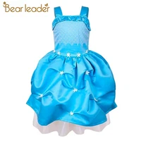 bear leader girls casual dresses 2021 new summer fashion girl sleeveless princess party costume children clothing kids outfits