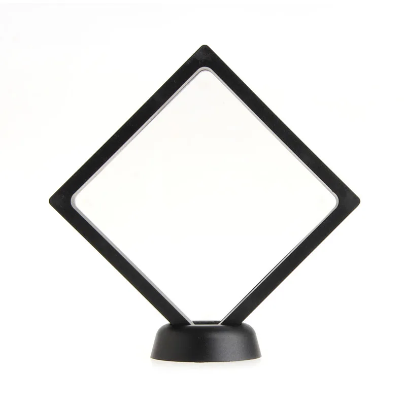 

K3ND PET Membrane Acrylic Jewelry Suspended Display Holder Case With Base 11*11*2CM