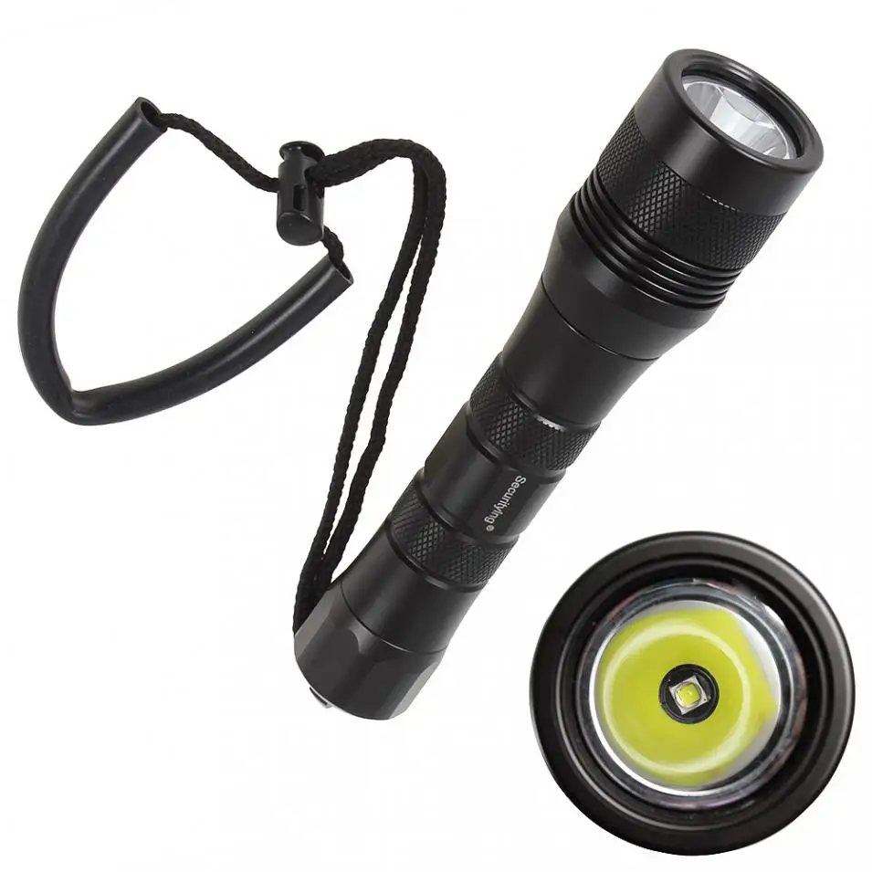 

SecurityIng Professional LED Diving Flashlight 1000 Lumen 150M Underwater Waterproof XM-L2 U2-1A LED Diver Torch Flash Light