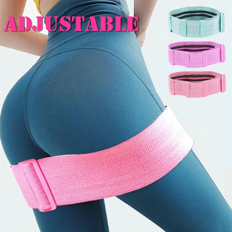 

Adjustable Elastic Hip Booty Bands Anti Slip Resistance Bands Thick with Inner Grip Strip for Fitness Legs Butt Glute Workout