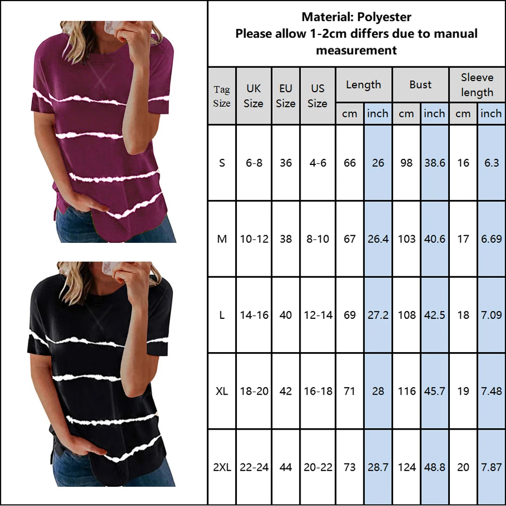 

Female T-Shirt Tops Short Sleeve Round Neck Women Casual Top Summer Black White Striped New Fashion Ladies T-Shirt Clothes D30