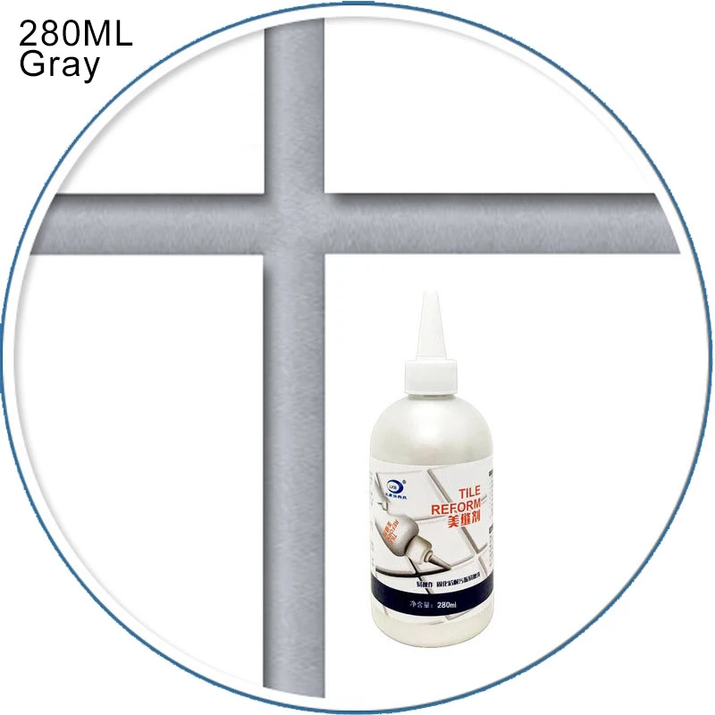280ml Gray 280 мл клей для ремонта плитки Refill Agent эпоксидный водонепроницаемый герметик для затирки шва пола зазор ремонт Mouldproof восстановление плитки линии затирки - Тип аромата: 280ml Gray