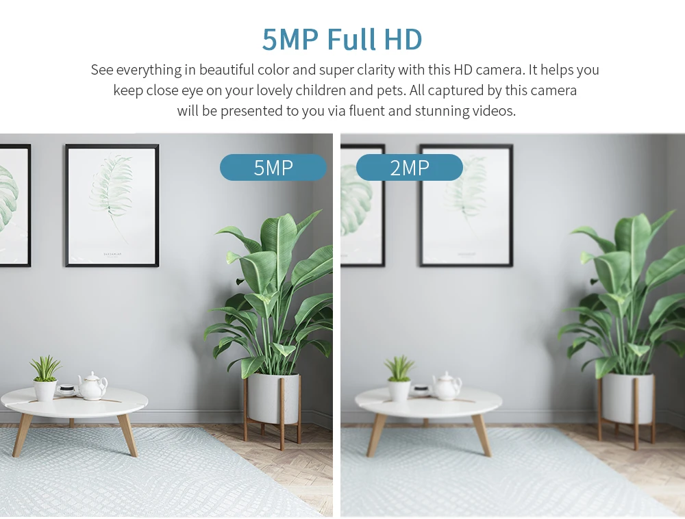 

INQMEGA Baby Monitor 5MP AI WiFi IP Camera Security Camera IR Night Vision P2P Pet Camera Surveillance Wireless CCTV Camera