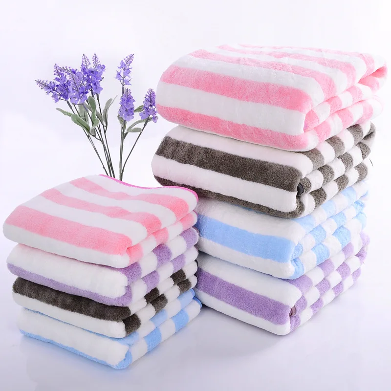 Полосатые полотенца супервпитывающее мягкое банное полотенце для лица летние