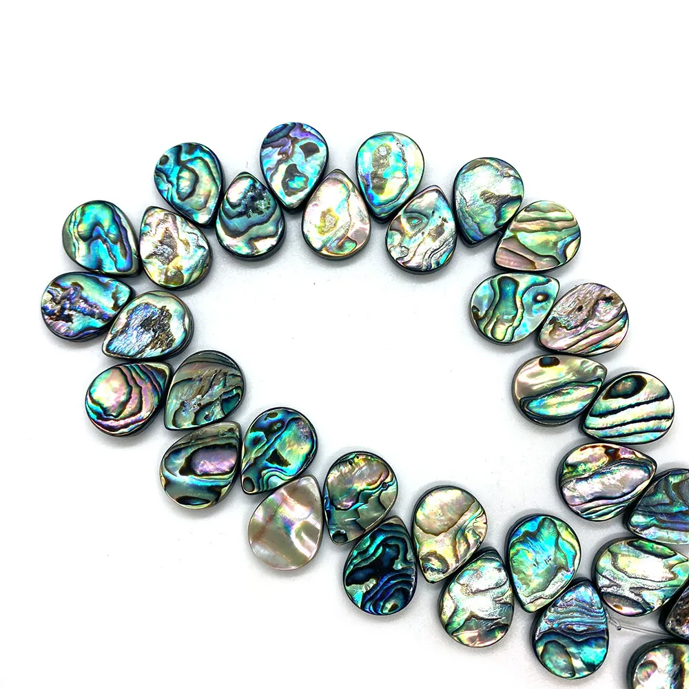 

Exquisite natural shell loose beads drop-shaped abalone shell beads forDIY handmade jewelry making necklace bracelet size10x14mm