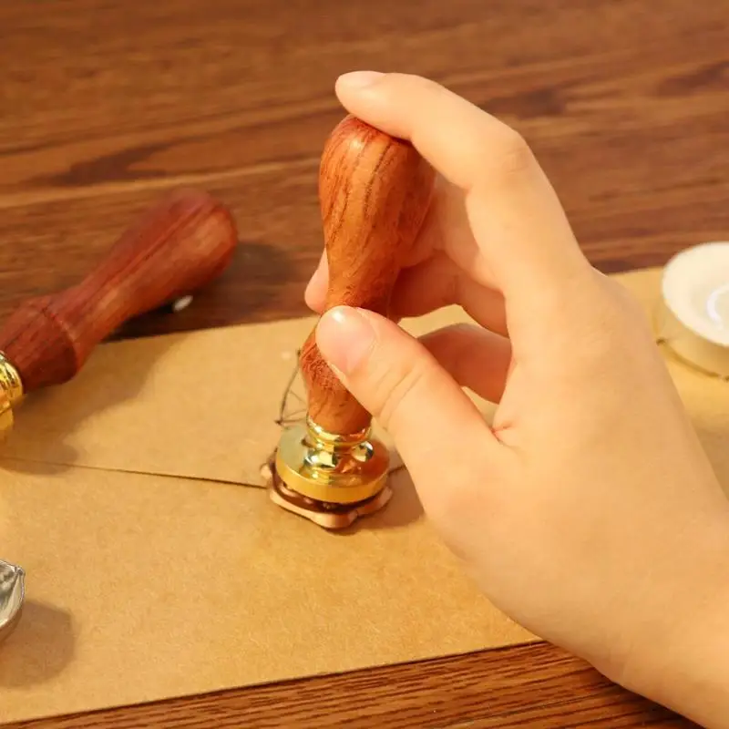 Новые ретро деревянные штампы античные металлические для Запечатывания Воском