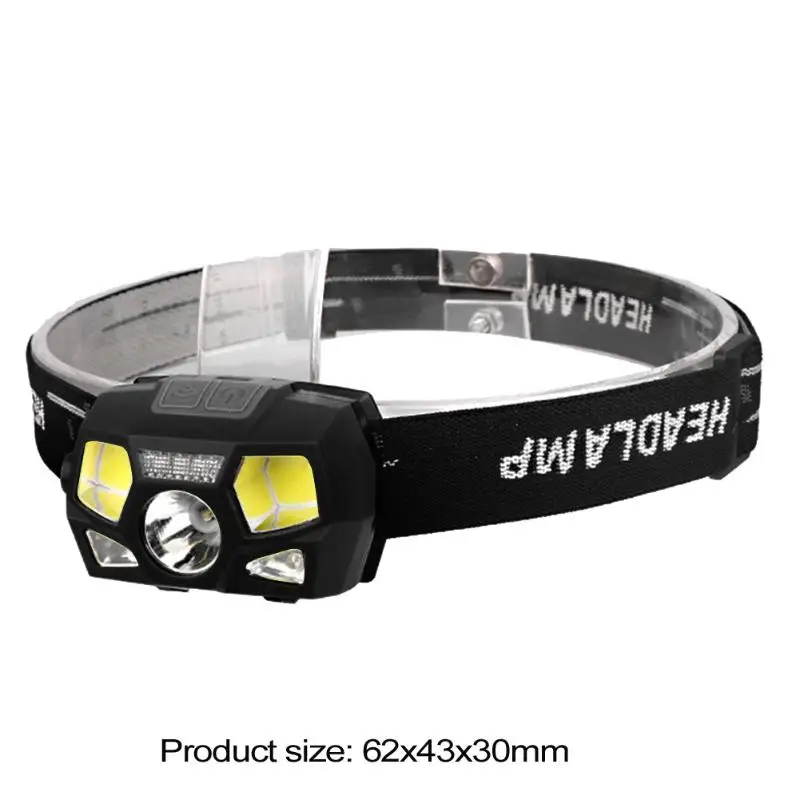 

XPE COB LED Headlight Wave Sensor Flashlight for Outdoor Fishing Camping
