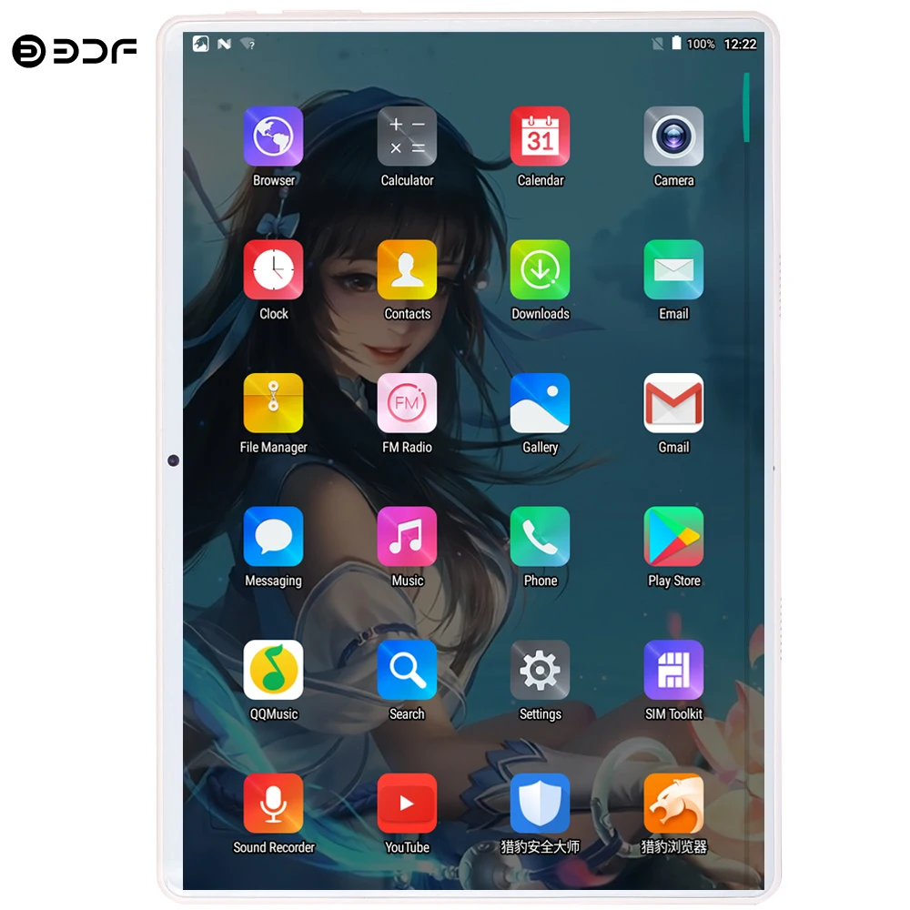 BDF 10 дюймов планшетный ПК Android 9,0 8 ГБ ОЗУ 128 Гб ПЗУ 10,1 МП камера заднего вида 10/10 ядерный процессор планшет ips 4G LTE телефон планшет