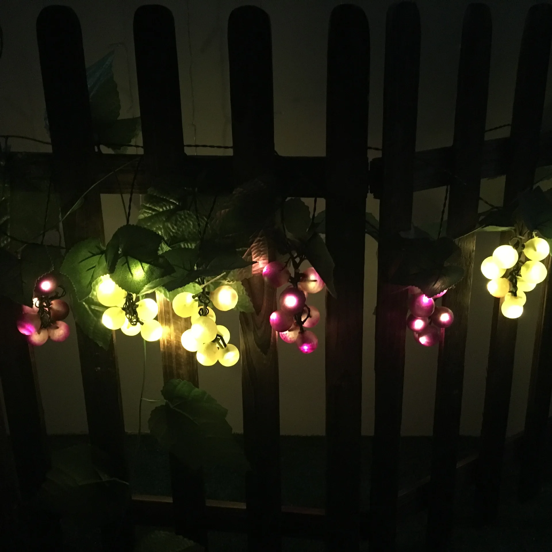 Solar LED String Fairy Outdoor Lights 80 LED Grape Lights Wa