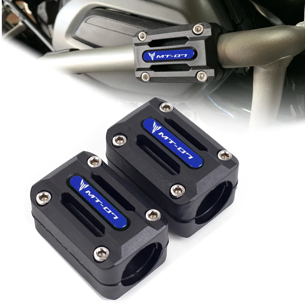 

For Yamaha MT-07 mt07 FZ07 2014-2021 2020 2019 22/25/28mm Motorcycle Engine Crash Bar Protection Bumper Decorative Guard Block