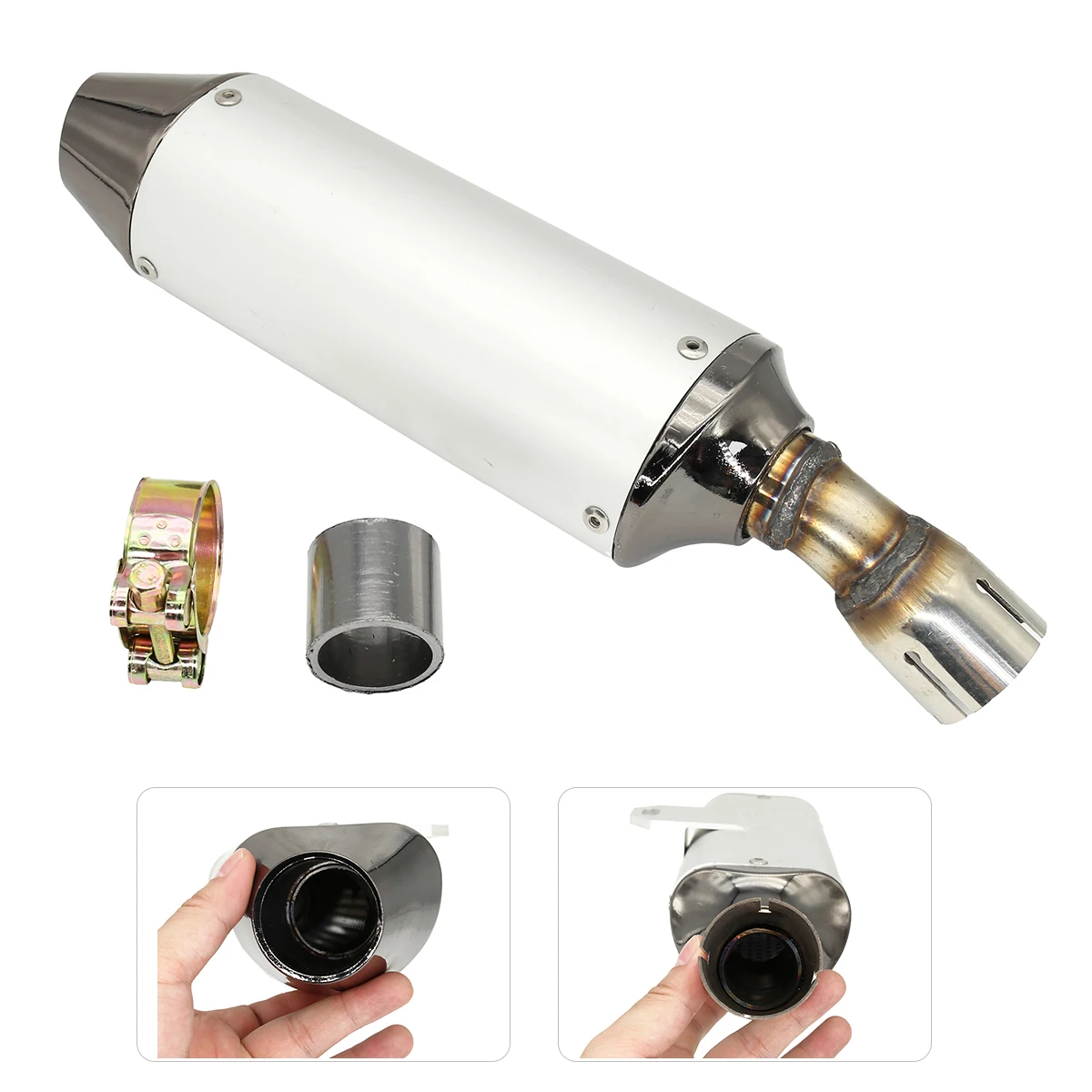 

Выхлопной глушитель для мотоцикла, выхлопная труба для китайского байка в стиле BBR, KAYO, ESB, Apollo, питбайк, грязевой велосипед, 110 куб. См, 125 куб. С...