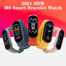 2pcs M6 Smart Watch Bracelet Heart Rate Blood Pressure Monitor Fitness Tracker Color Screen Waterproof For Xiaomi Bnad6 2021