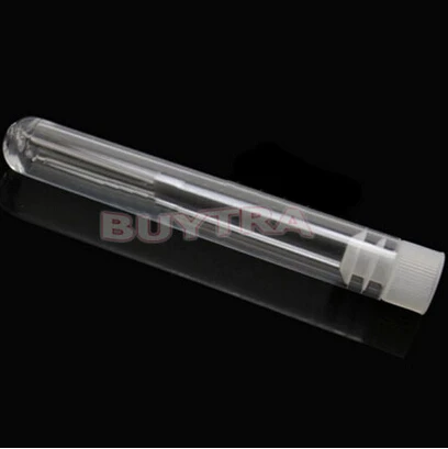 

10Pcs Transparent Plastic Test Tube With Cap U-shaped Bottom Test Tube Lab Supplies 12x75mm