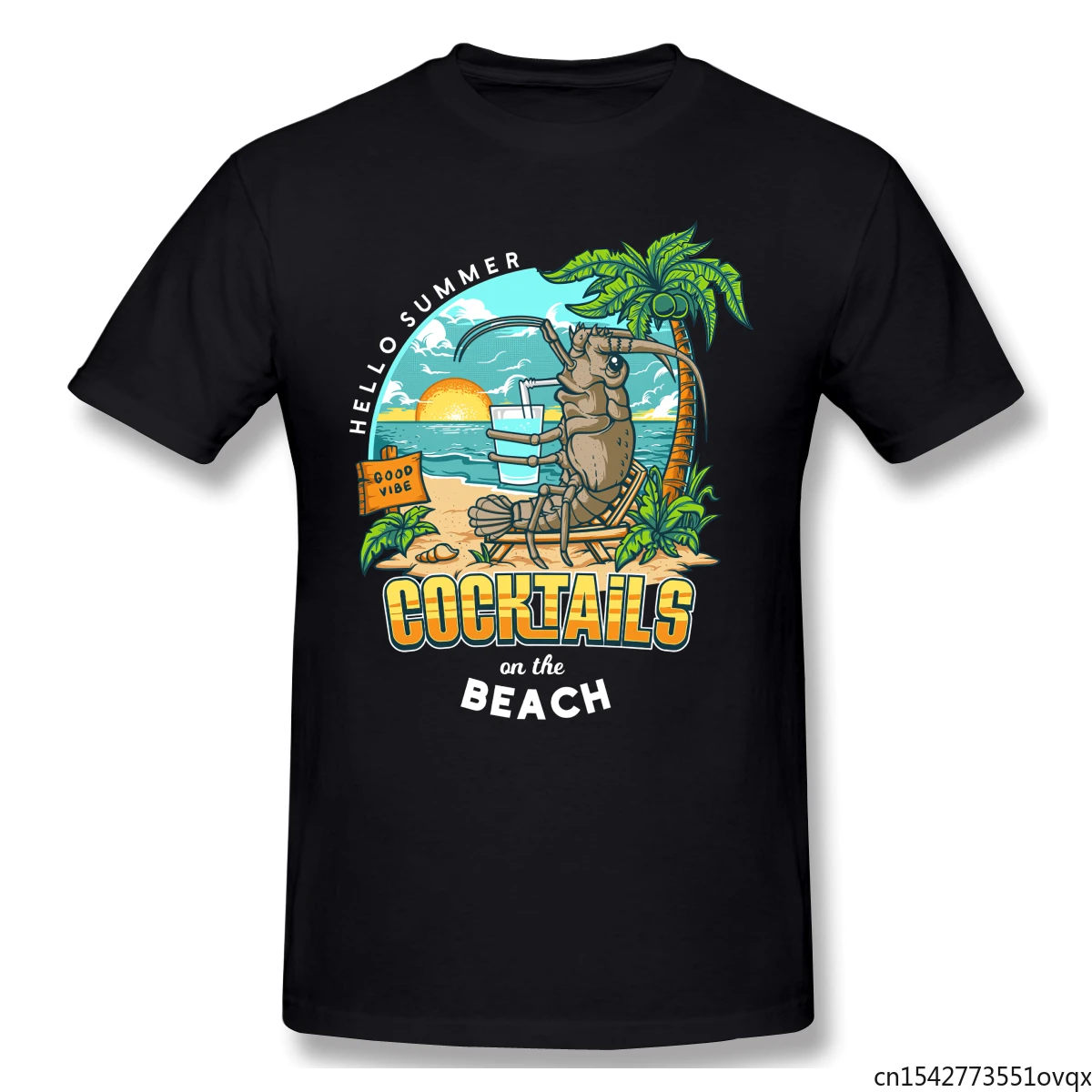 

Lobster Drink Coctail Funny Tshirt Man T Shirt Shirts Summer Tops Tshirts Short Sleeves Tees T-Shirt Unisex Tee