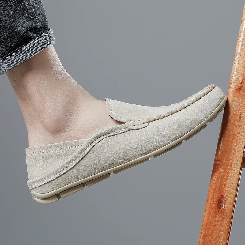 

Men Genuine Leather Loafers Shoes outdoor fashion Driving Shoes Penny Loafers Mens cow suede leather Moccasins Flats Footwear