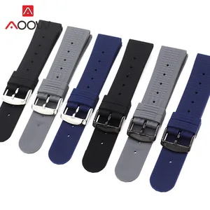 Силиконовый спортивный ремешок 20 мм, 22 мм, водонепроницаемый резиновый мужской сменный Браслет для дайвинга, ремешок для часов, Аксессуары Для Seiko 007, черный