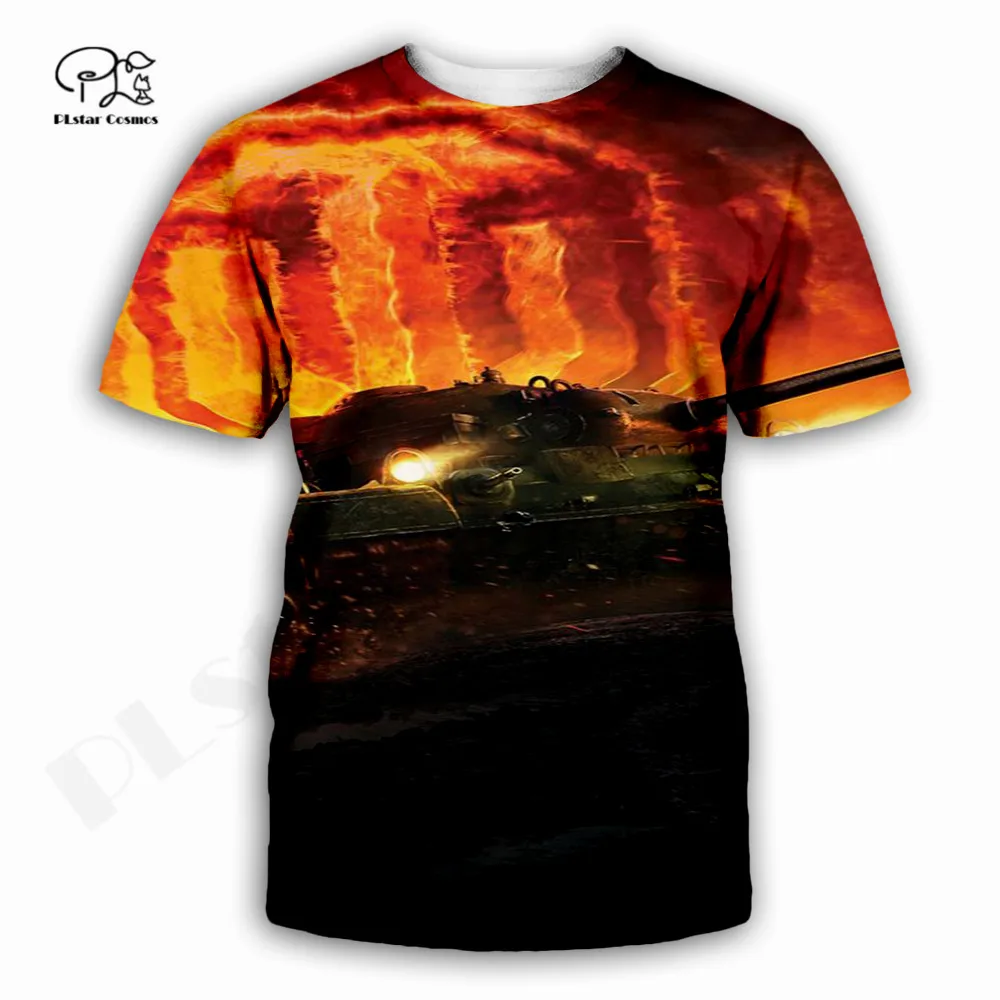 

PLstarCosmos 3D Printed Hippie Funny World Of Tanks Tiger Tank Summer Unique Man/Woman Harajuku Streetwear T-Shirt Short Sleeve1