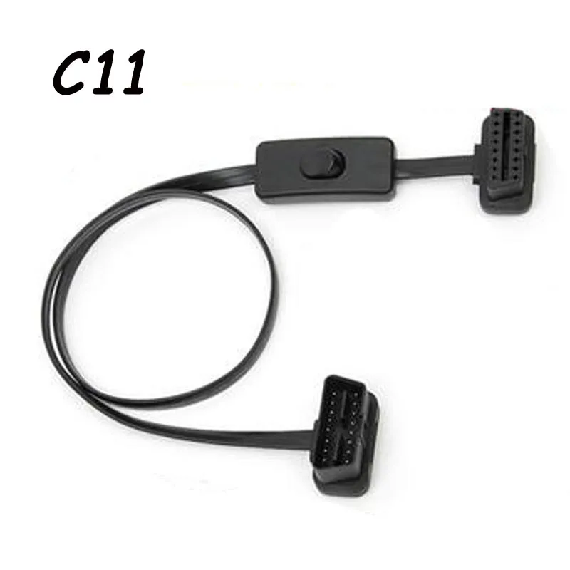 Автомобильный удлинитель OBD2 тонкий кабель-переходник с 16 контактами 12 типов 5 м