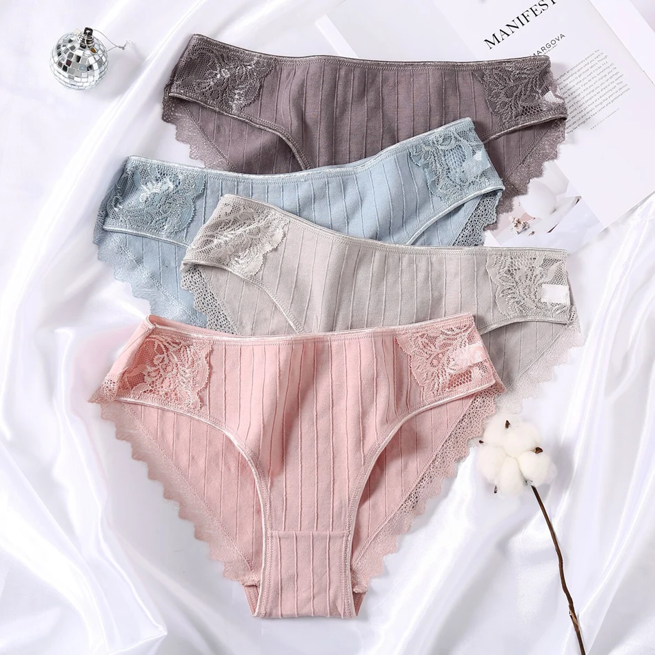 Женское кружевное нижнее белье хлопковые трусики сексуальные трусы дышащее