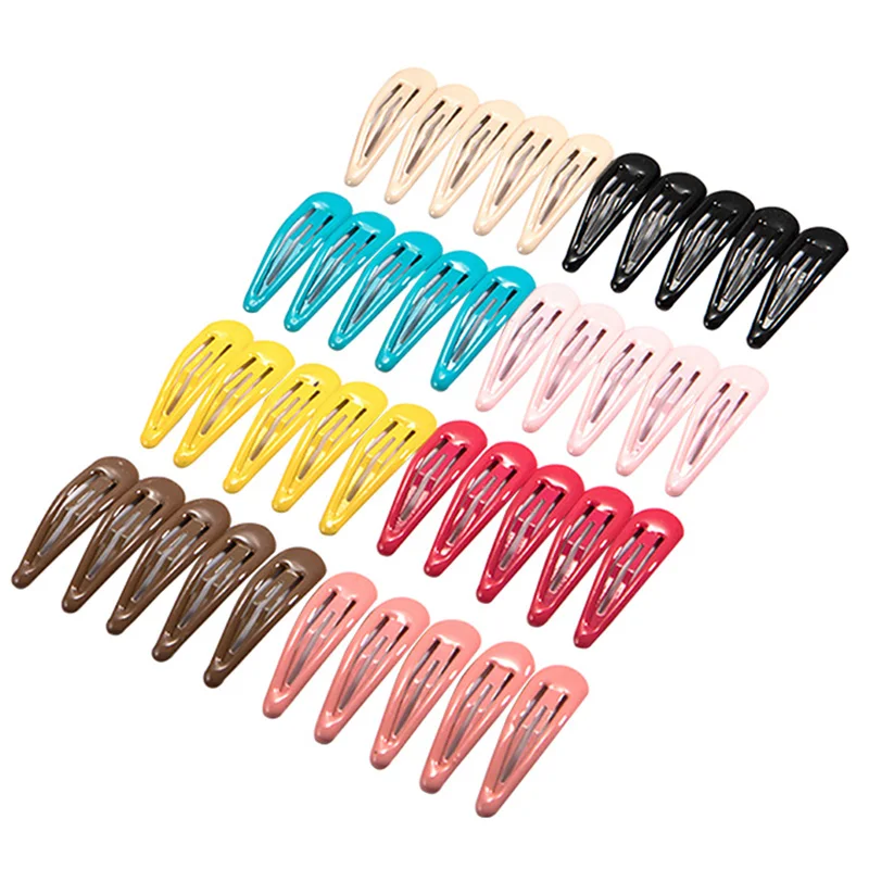 

10/20/30/40 New Women Girls Cute Colorful Waterdrop Shape Hairpins Sweet Hair Clips Barrettes Slid Clip Fashion Hair Accessories