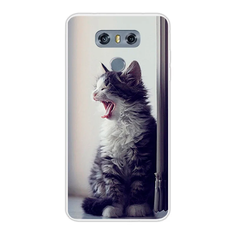 Чехол для LG G6 чехол из прозрачного силикона цветочный с собакой G 6 H870DS H870 5 7 дюйма