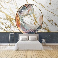 customized 3d mural wallpaper light luxury abstract line ink landscape marble pattern background wall decorative painting wallpa