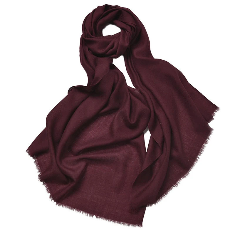 Dark winered Шерсть зимний шарф для женщин роскошный дизайнерский шарф для женщин роскошный шали и палантины роскошный бренд пашмины Шарфы - Цвет: Dark winered