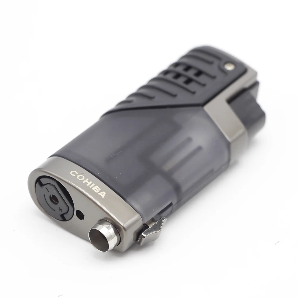 COHIBA 3 фонарь прикуриватель для сигар легче чем газ Бутан с синим пламенем