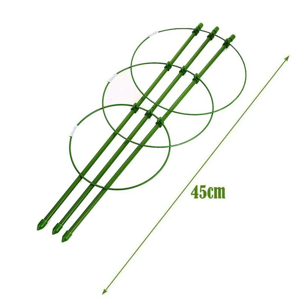 

Стойка для поддержки растений с пластиковым покрытием и стальным каркасом, прочная 45 см подставка для альпинизма, регулируемые Садовые при...