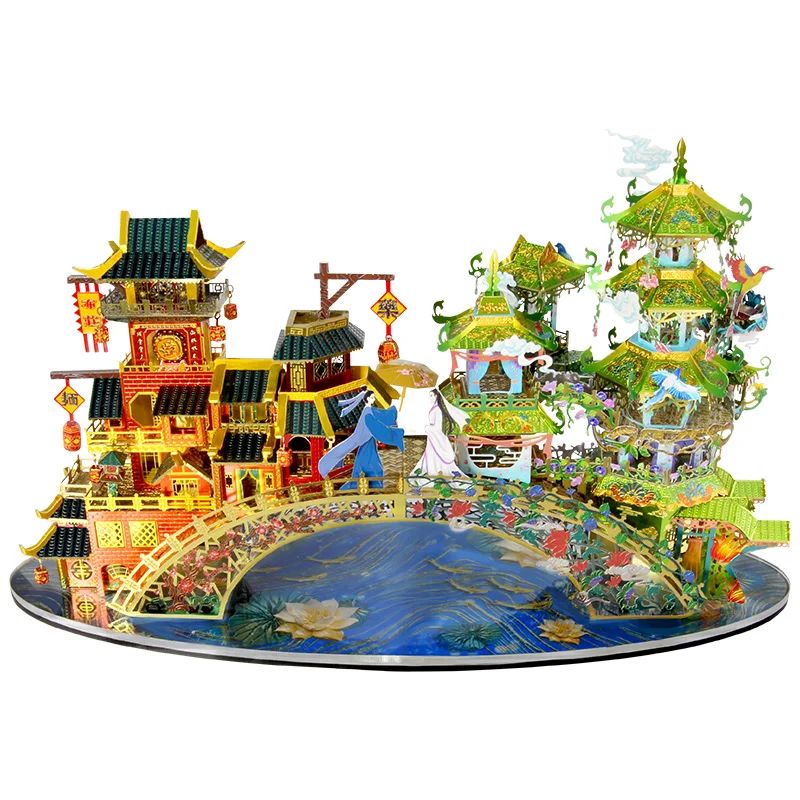 

MODEL 3D Metal Puzzle Magpie Bridge building model DIY 3D Laser Cut Assemble Jigsaw learning Toys for Children GIFT Adult