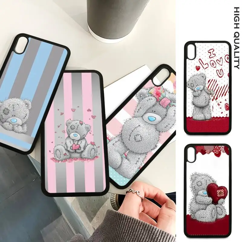 

High Quality Lovely Teddy Bear Soft TPU Hard PC Mobile Phone Case Cover For IPhone 12 11 Pro Max Xs X Xr 7 8 6 6s Plus Se 2020